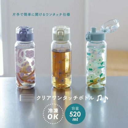 【預購】日本直送｜春日花花輕量透明冷水壺｜520ml 可冷凍